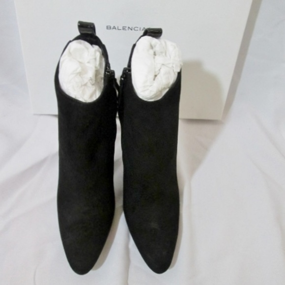 NEW NIB BALENCIAGA SUEDE PATENT Leather Ankle BOOT - Picture 4 of 8